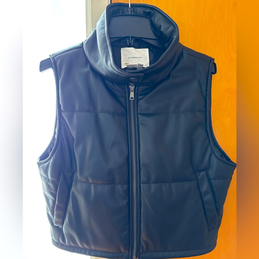 Anthropologie Black Puffer Vest